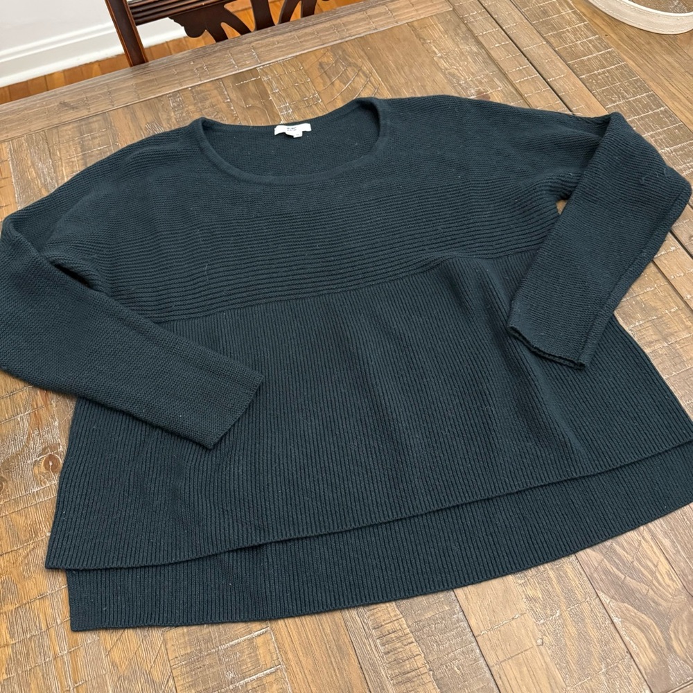 Helmut Lang Dark Gray Crew Neck Sweater
